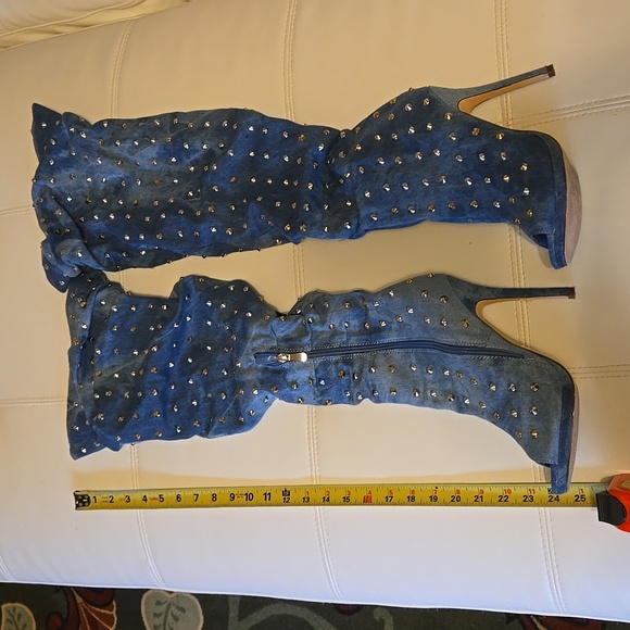 GoJane jean studded over the knee, high-heeled boots - Picture 4 of 12